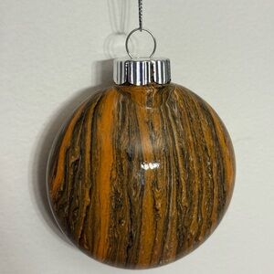 Lot of 3 Cincinnati Bengals Inspired Acrylic Paint Pour Ornaments